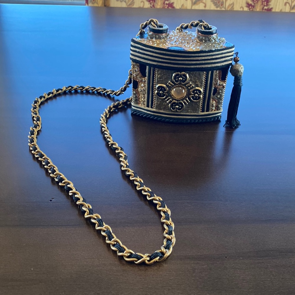 Vintage Philippines Beaded Box Evening Bag